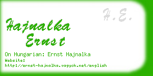 hajnalka ernst business card